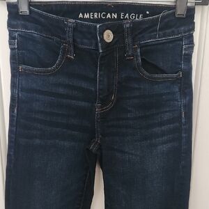 American Eagle Outfitters Blue Skinny Jeans Tapered Fit